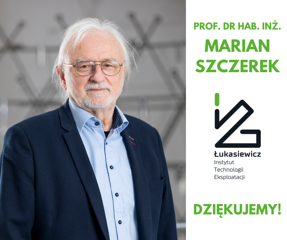 Prof. dr hab. inż. Marian Szczerek - podziękowanie