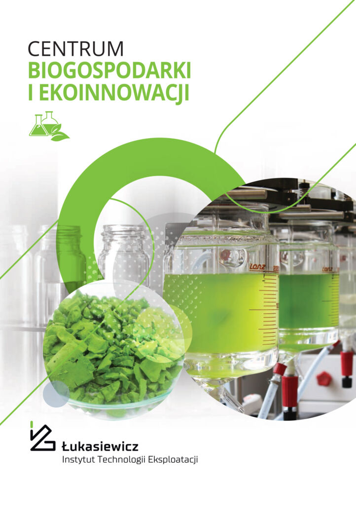 Centrum Biogospodarki i Ekoinnowacji Łukasiewicz–ITEE; laboratorium z próbówkami z zielonym płynem.